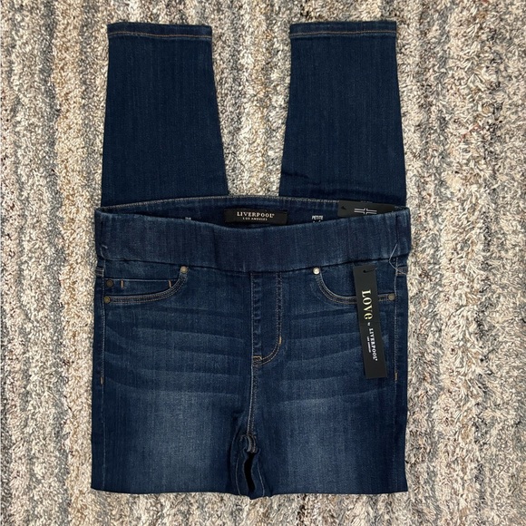 Liverpool Mid Rise Pull-On Skinny Jeans Sz 4/27 Petite NWT | Liverpool Skinny - - Picture 1 of 13